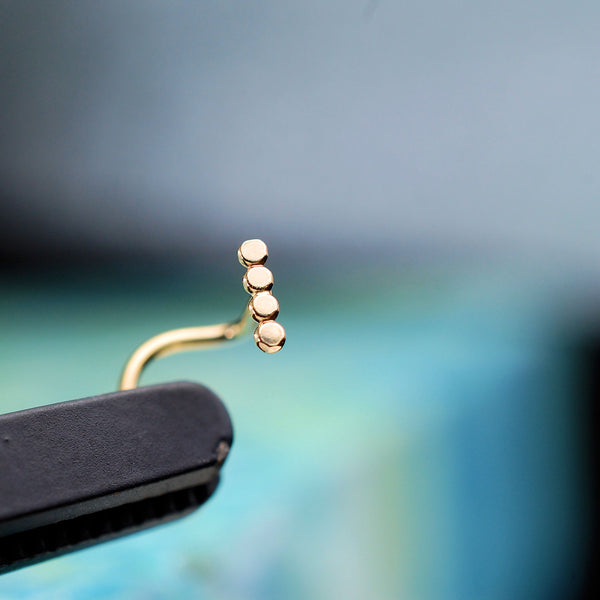 gold dot nose stud 