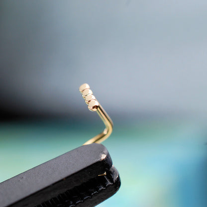 handcrafted gold nose stud