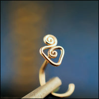 gold tribal goddess nose stud