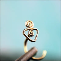 14k yellow gold nose stud