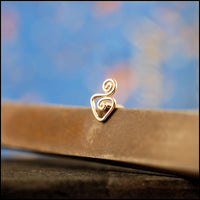 14 karat yellow gold nose stud