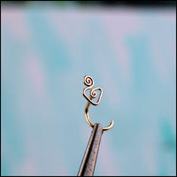 goddess symbol nose stud in 14k gold