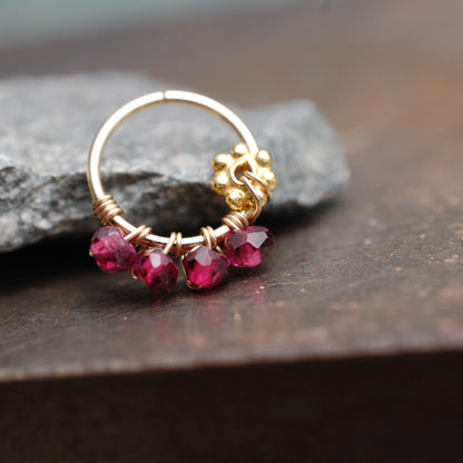 gold flower nose ring
