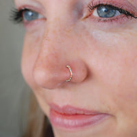 14 karat yellow gold nose hoop