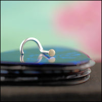 2mm gold dot nose stud dainty gold nose jewelry