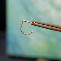 pink rose gold nose ring