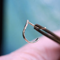 hammered silver cuff nose ring
