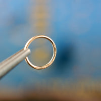 hammered gold nose ring hoop nickel free