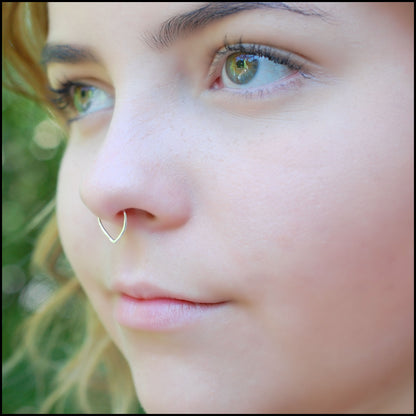 sterling silver septum hoop