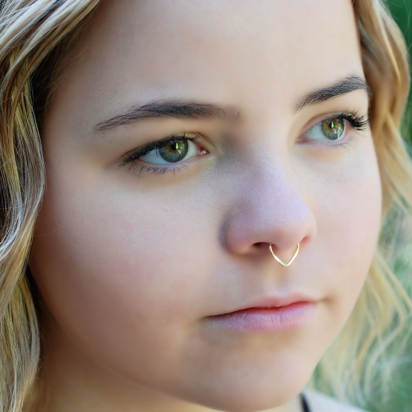 14 karat gold septum ring