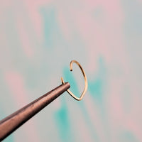 14 karat gold nose hoop
