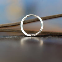 Silver Hammered Nose Ring