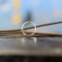 Silver Hammered Nose Ring