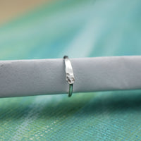white gold hammered nose ring