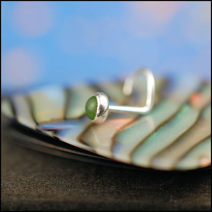jade gemstone nose jewelry