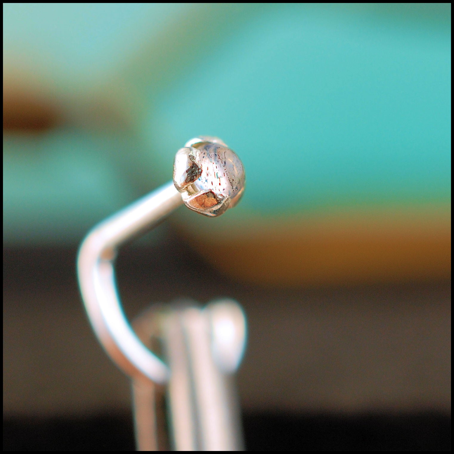 dainty labradorite nose stud