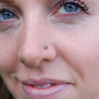 labradorite and rose gold nose jewelry