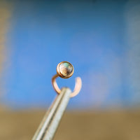 14k rose gold nose jewelry with labradorite