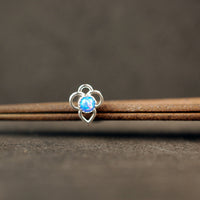 blue opal gemstone nose jewelry