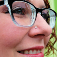 nickel-free sterling music note nose stud