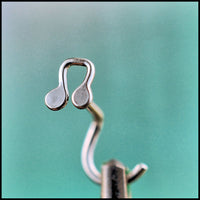 nickel-free nose stud in sterling silver