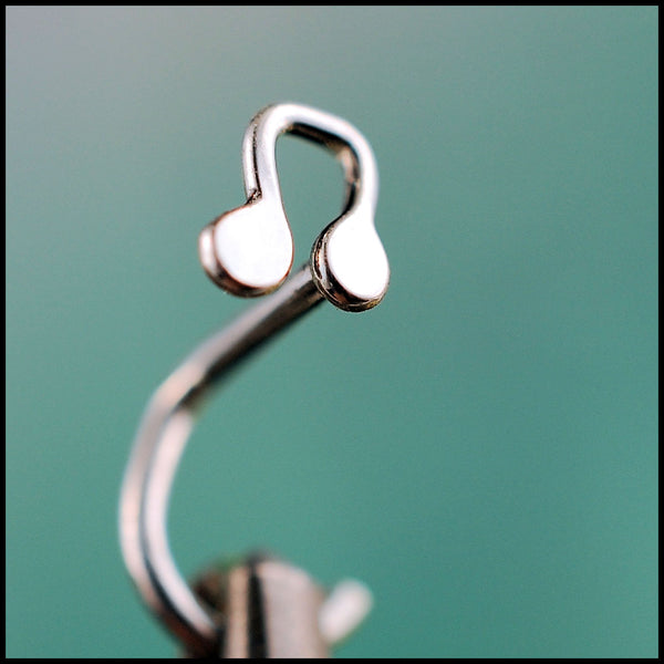 sterling silver music note nose jewelry