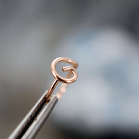 Rose Gold Nose Ring - Organic Open Spiral
