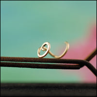 gold spiral nose stud