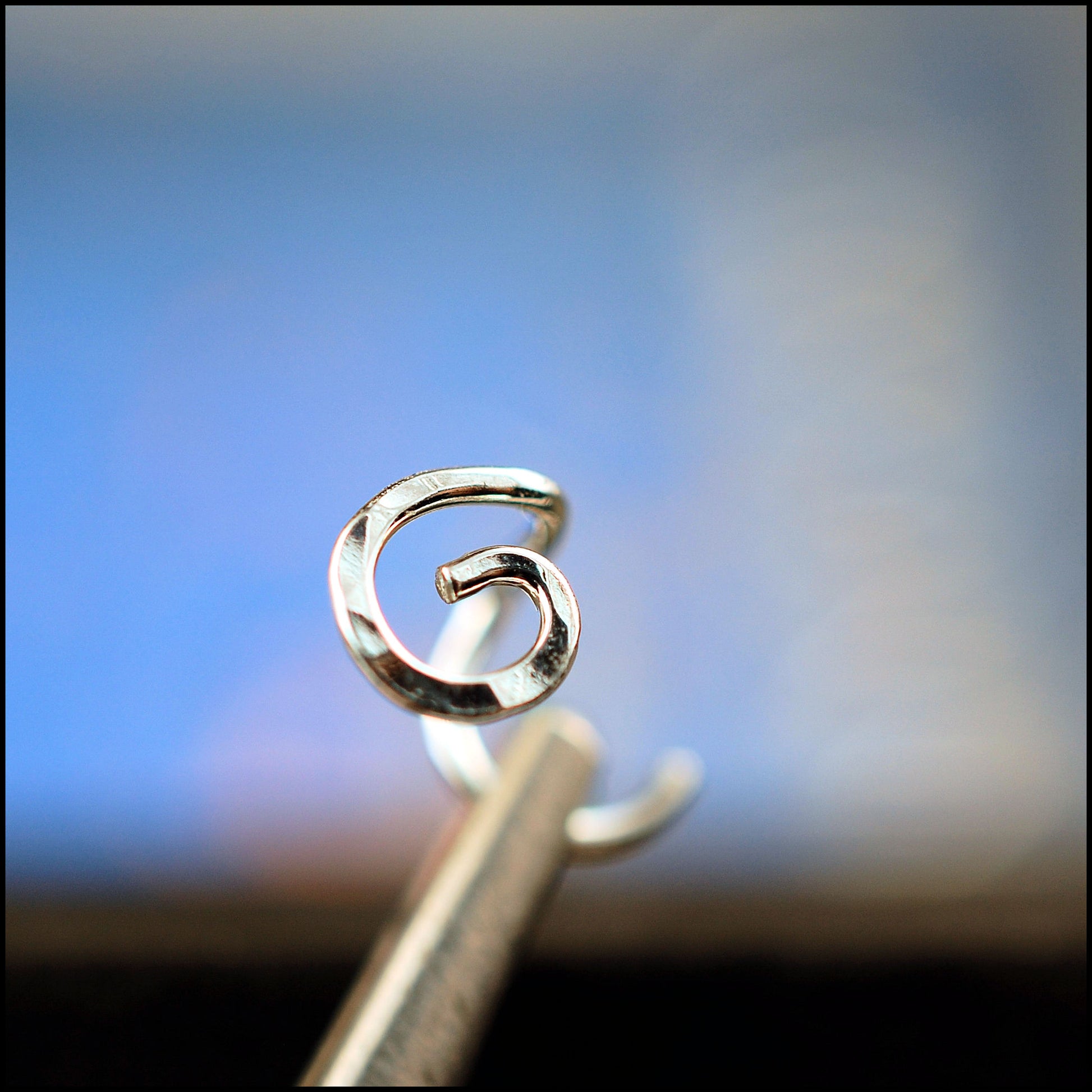 sterling silver spiral nose stud