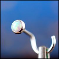 opal and sterling silver nose jewelry