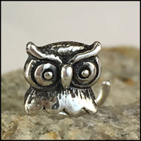 sterling silver nose jewelry with owl