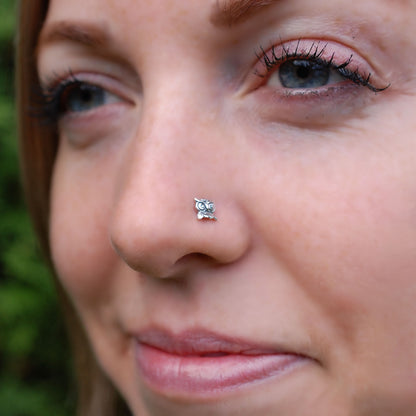 dainty owl nose jewelry in nickel-free sterling silver