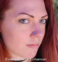 nickel-free nose stud with paw print