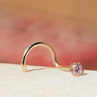 yellow gold nose stud
