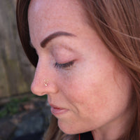 rose gold snake nose stud