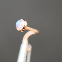 rose gold moonstone nose stud