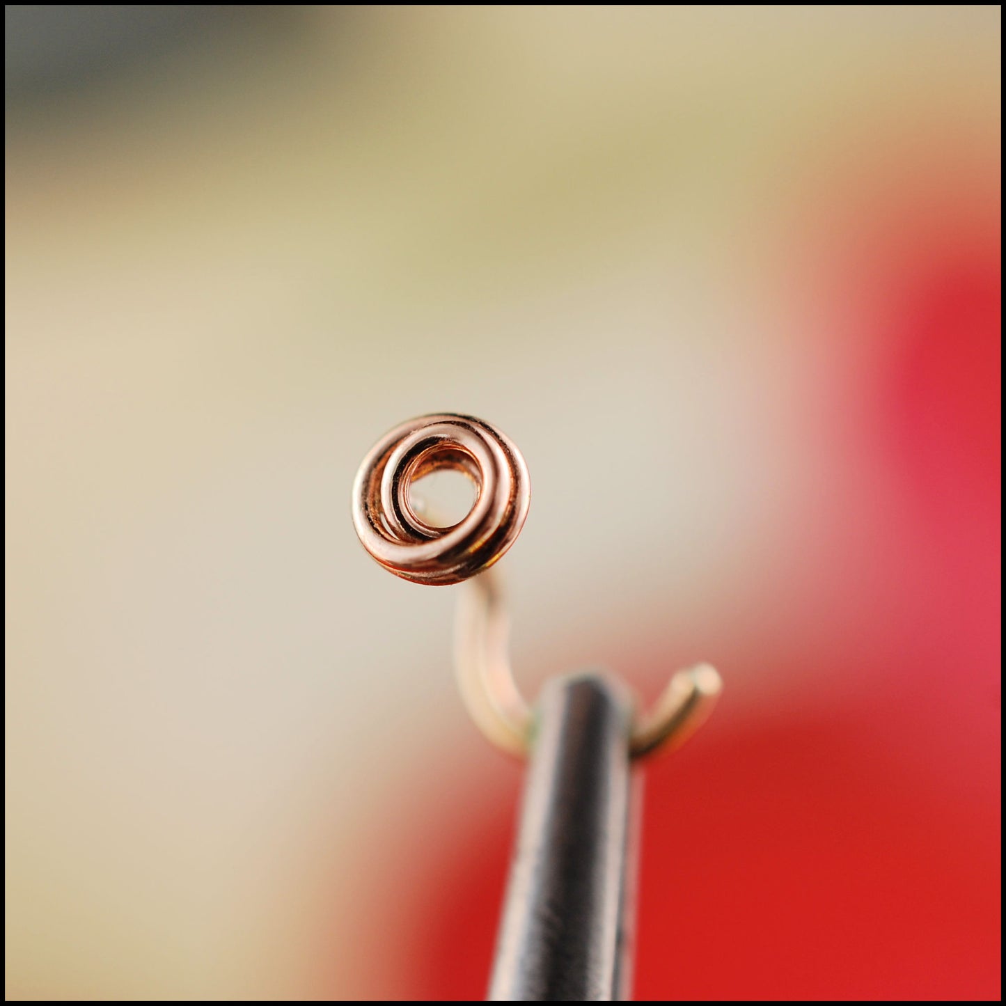 14k rose gold nose stud