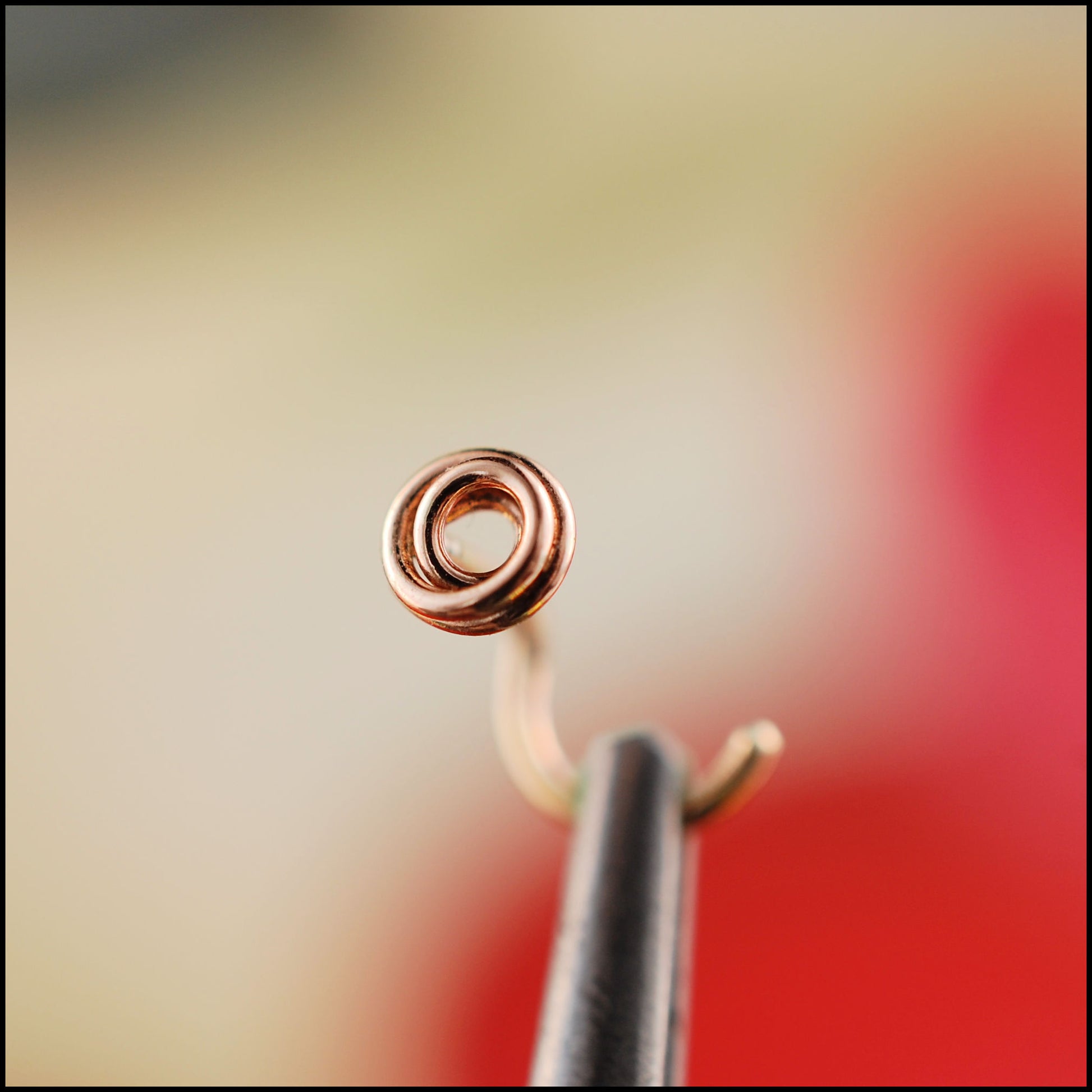 14k rose gold nose stud