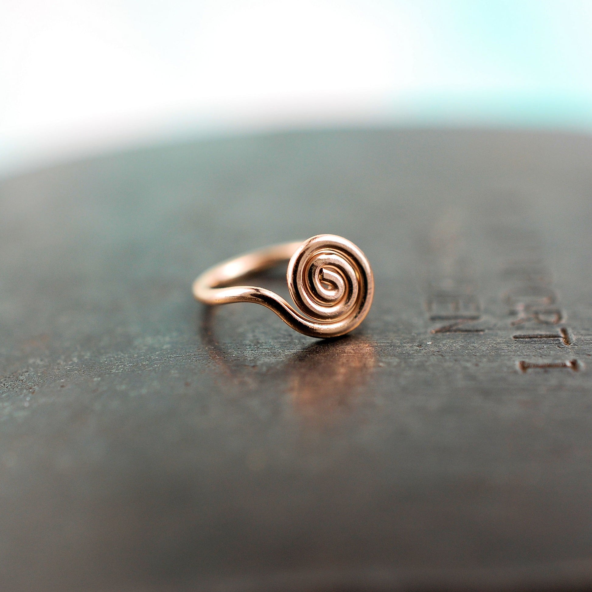 14 karat rose gold nose ring