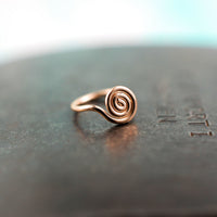 14 karat rose gold nose ring