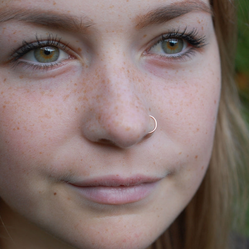 Nose piercing rose gold shop