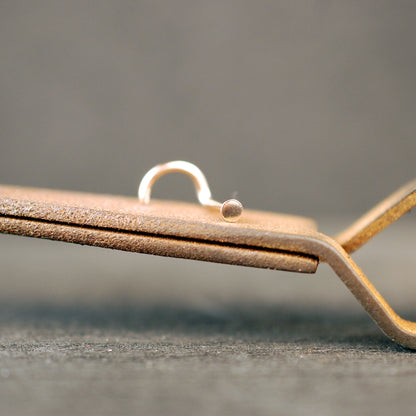 dainty rose gold nose stud