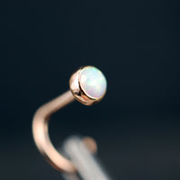 rose gold opal nose stud