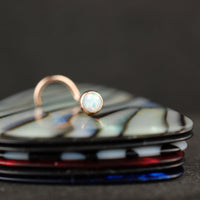 rose gold opal nose stud