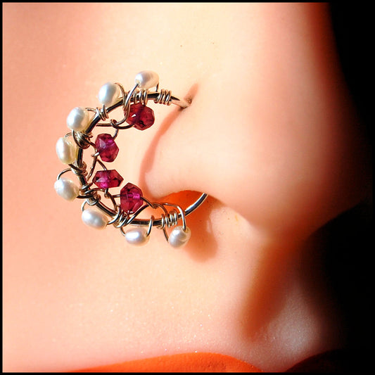 nickel-free sterling silver nose nath