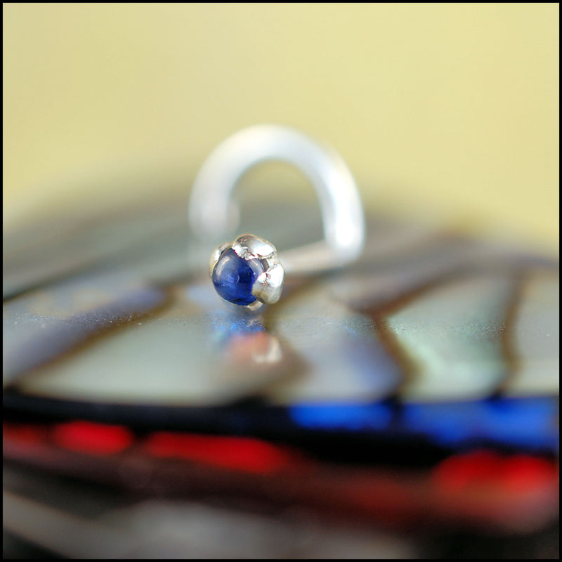Genuine sapphire nose stud sale