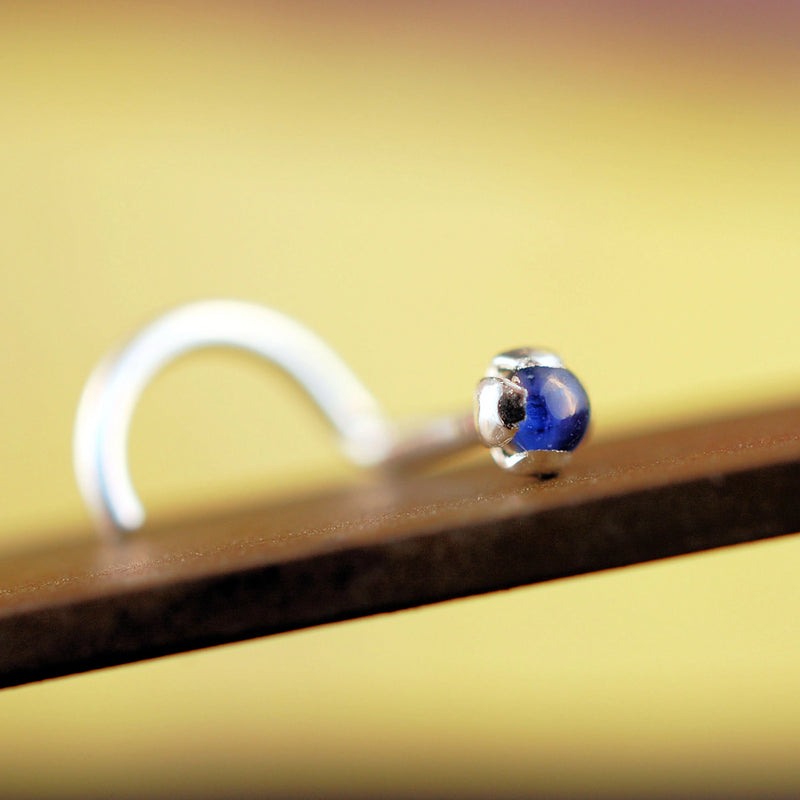 Blue sapphire nose ring best sale