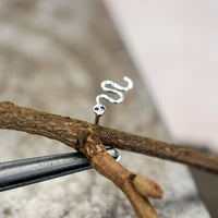 Snake Nose Stud in Sterling Silver