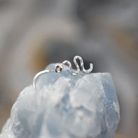 Snake Nose Stud in Sterling Silver