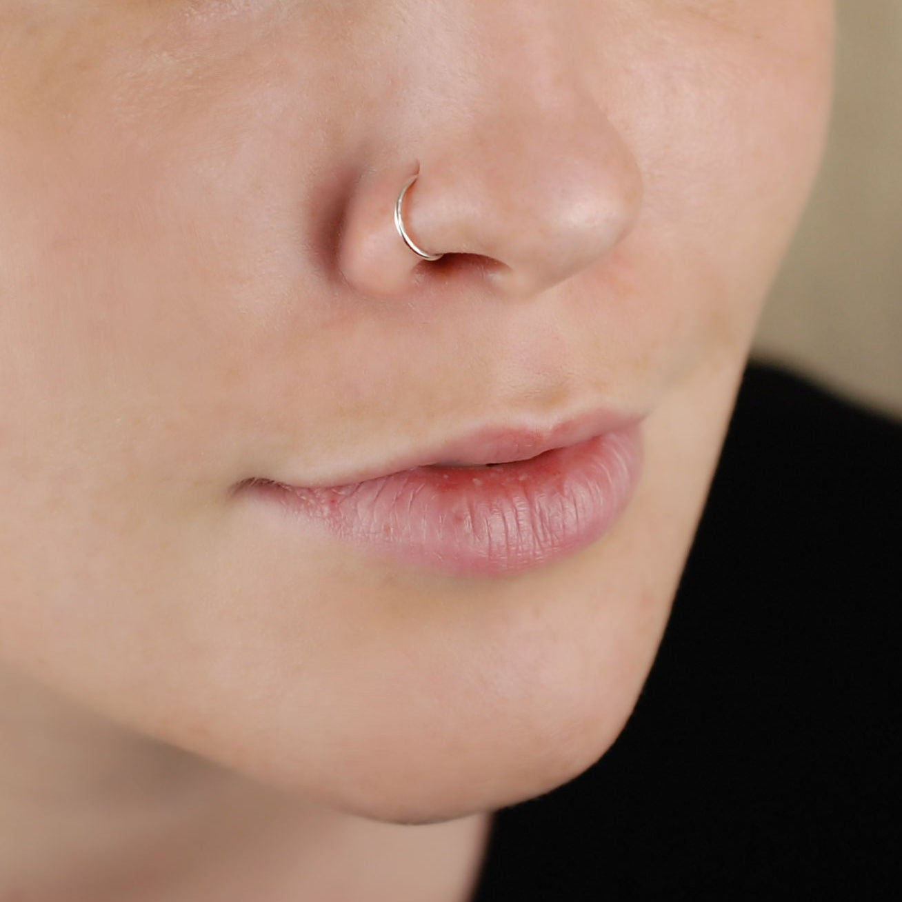 unique sterling silver nose hoop